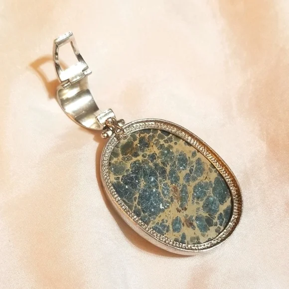 ALUMA Ocean Jasper Sterling Enhancer Pendant - Picture 6 of 8